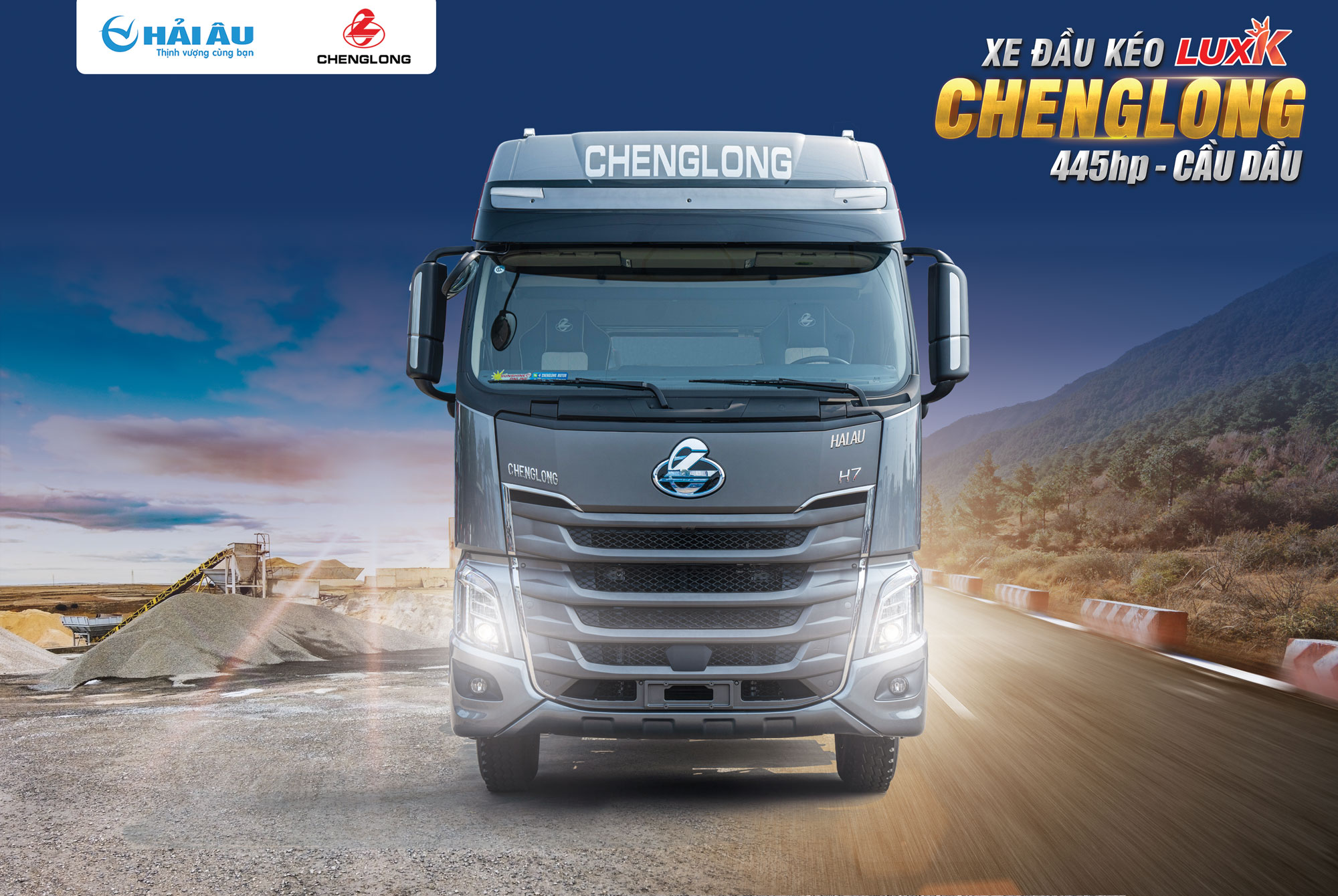 XE ĐẦU KÉO CHENGLONG H7 LUXK 445HP CẦU DẦU