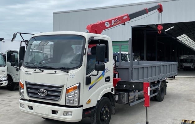 Xe tải Teraco 345SL 3.45 Tấn – Gắn Cẩu Unic 3 Tấn Thùng Dài 5M6